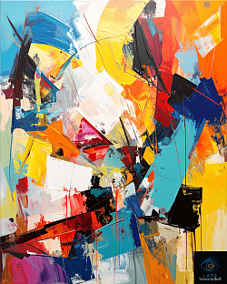 Fondo abstracto vibrante con formas geométricas