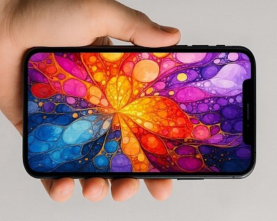 Fotografía de un Fondo de Pantalla de Arte Digital Abstracto para Móvil por el Artista Pedro Lara para LaraVisionsArts