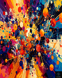 Explosión de colores abstractos en movimiento