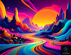 Paisaje Imaginario al Borde del Sol
